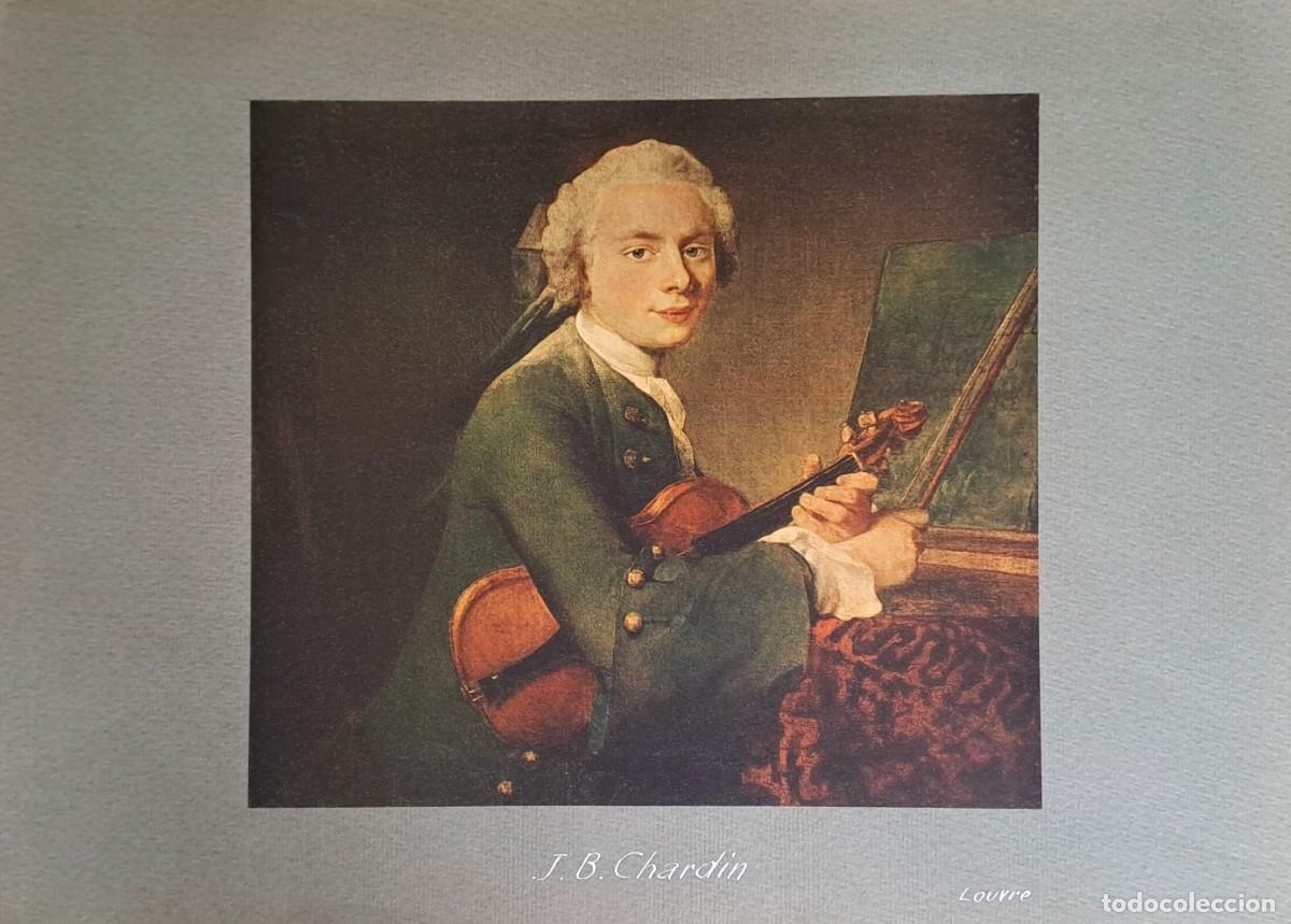 Coleccionismo: REPRODUCCION DE LAMINA ARTISTICA SOBRE CARTULINA J.B. CHARDIN LOUVRE. LAMINARTE-100