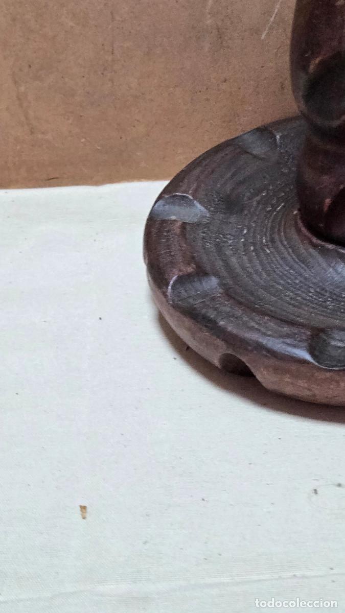 Coleccionismo: portavela de madera vintage - Foto 5