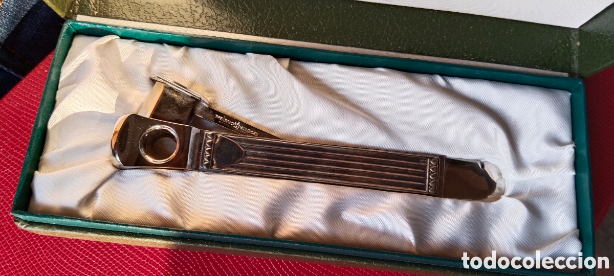 Coleccionismo: BELLO CORTA CIGARROS,PLATA 925 Y CORTANTES ACERO SOLINGEN, 15 CMS. 100 GRM. ESTUCHE ORIGEN