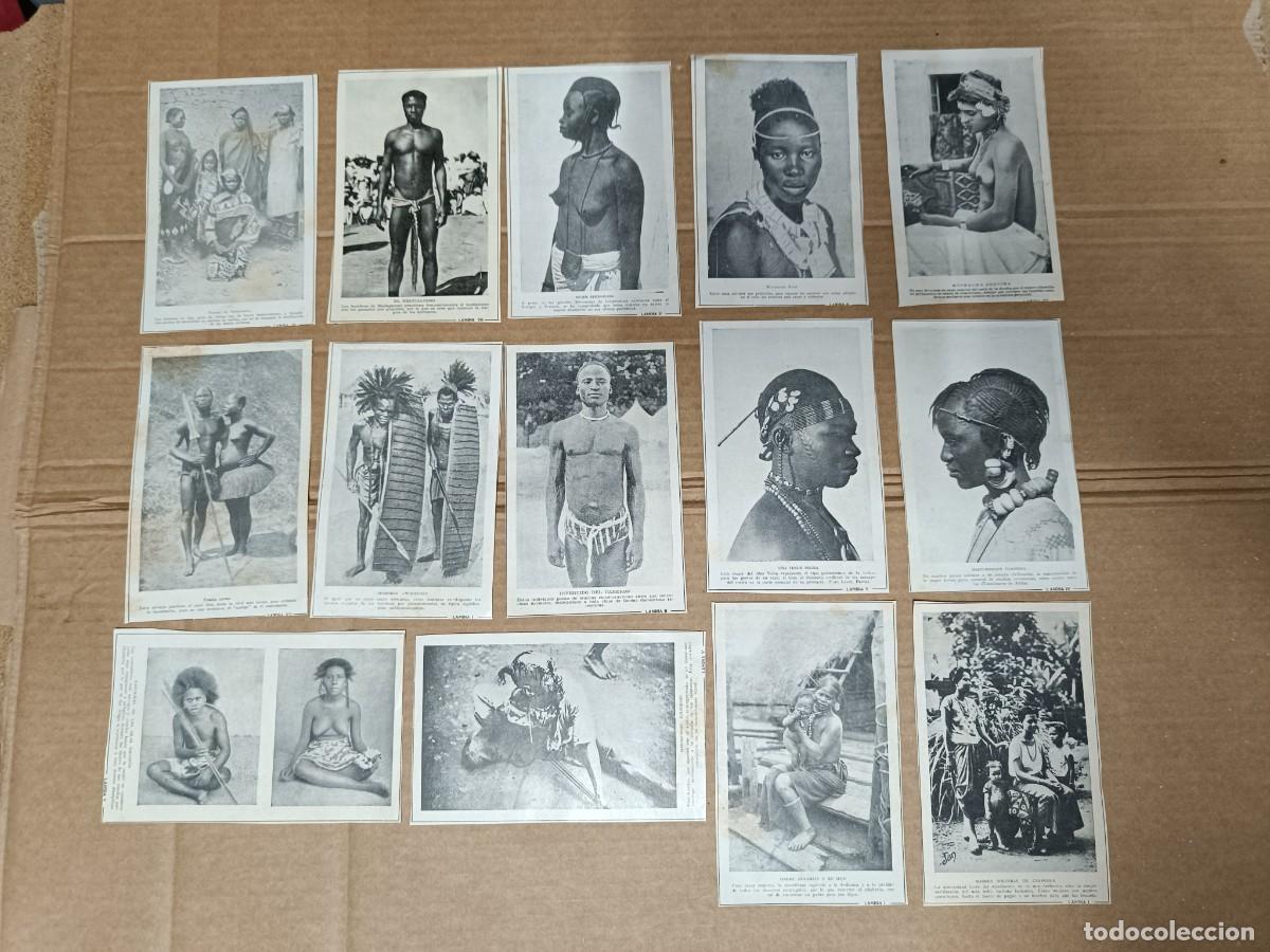 Coleccionismo: LOTE DE 14 ANTIGUAS LAMINAS A DOBLE CARA, SEXUALIDAD ETNICA, AFRICA ASIA OCEANIA AMERICA, SEXO -P31
