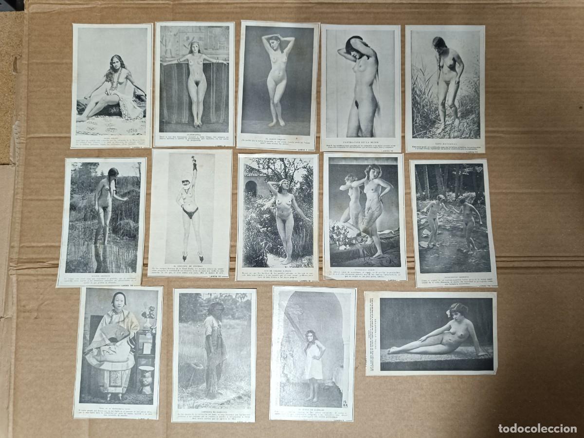 Coleccionismo: LOTE DE 14 ANTIGUAS LAMINAS A DOBLE CARA, SEXUALIDAD ETNICA, EUROPA AFRICA ASIA OCEANIA, SEXO -P31