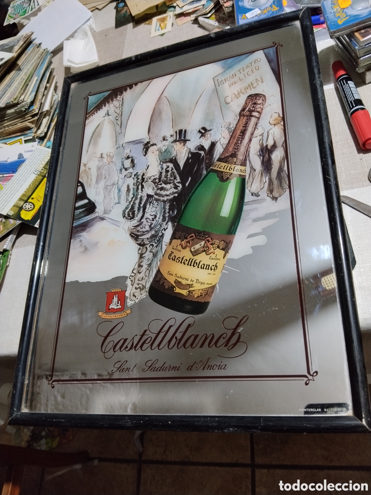 Coleccionismo: Cuadro cristal cavas Castellblanch, Sant Sadurn&iacute; d, Anoia 35+47