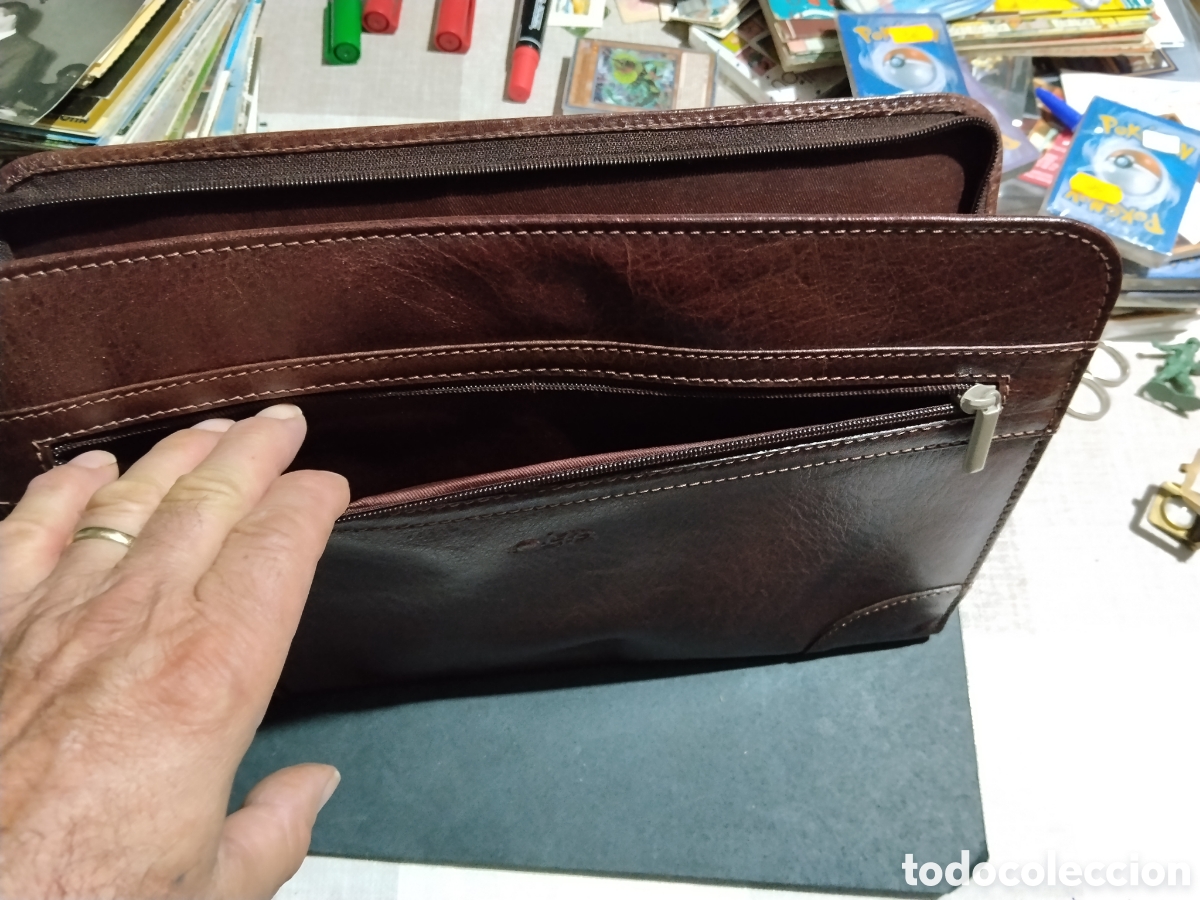 Coleccionismo: Cartera portadocumentos piel MD - Foto 3