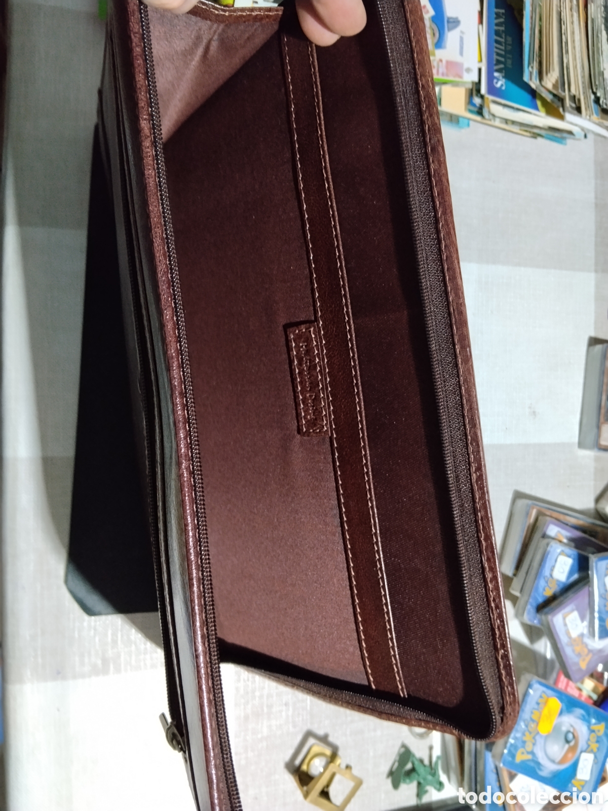 Coleccionismo: Cartera portadocumentos piel MD - Foto 4