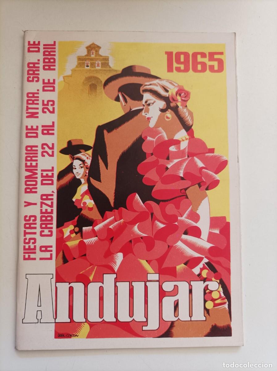 Coleccionismo: Programa de las Fiestas y Romer&iacute;a de Nuestra Se&ntilde;ora de la Cabeza celebrado en And&uacute;jar (Jaen ) 1965.