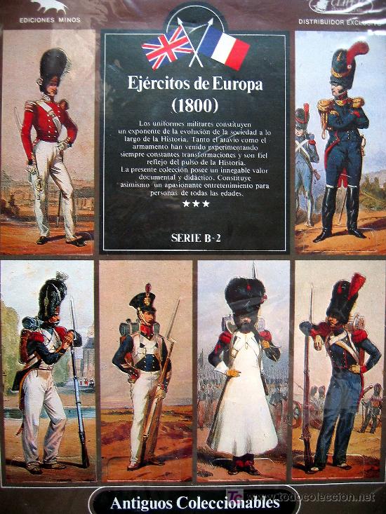 Coleccionismo recortables: RECORTABLES UNIFORMES MILITARES - EJERCITOS DE EUROPA 1800 (VER DESCRIPCI&Oacute;N Y FOTOS)