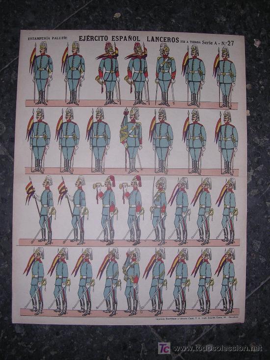 Coleccionismo recortables: RECORTABLE EJERCITO ESPA&Ntilde;OL LANCEROS - Foto 1
