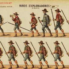 Coleccionismo Recortables: RECORTABLE DE SOLDADOS NIÑOS EXPLORADORES (ED.PALUZIE NUM. 879). APROX.AÑOS 1910 (BOY SCOUTS). Lote 215787303