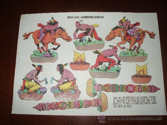 Coleccionismo recortables: Recortable Indios Americanos - Foto 1