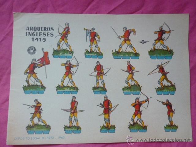 Coleccionismo recortables: Arqueros ingleses. 1415 - Foto 1