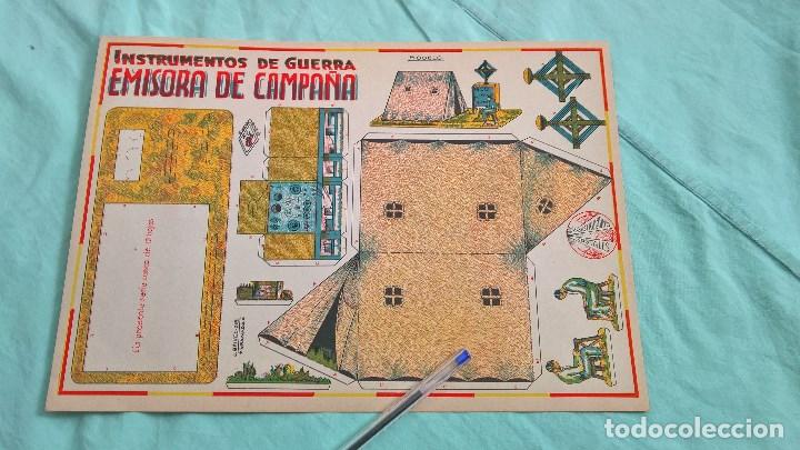 Coleccionismo recortables: emisora de campaña..editado en guerra civil..original.