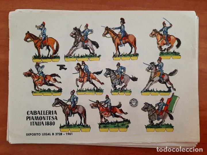 Coleccionismo recortables: RECORTABLE CABALLER&Iacute;A PIAMONTESA ITALIA 1880