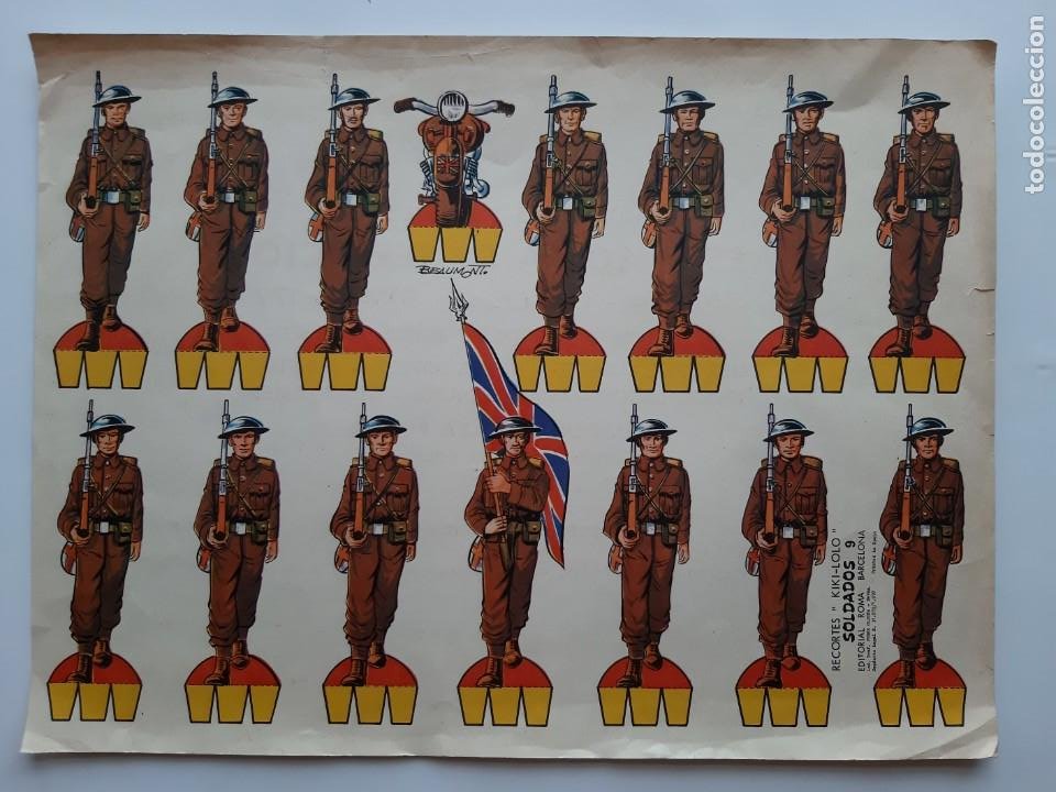 antiguo recortable recortes kiki-lolo edi. roma - Buy Antique paper dolls  of soldiers on todocoleccion