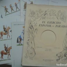 Coleccionismo Recortables: EL EJERCITO ESPAÑOL EN PARADA, JOSE Mª BUENO: GUARDA MORA , REQUETE, POLICIA SEVILLA, MEHAL-LA, ETC. Lote 287372588