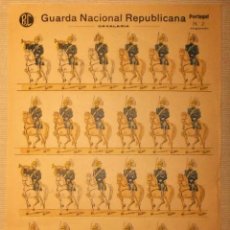 Coleccionismo Recortables: ANTIGUA LÁMINA GUARDA NACIONAL REPUBLICANA CAVALARIA DE PORTUGAL. Lote 402169404
