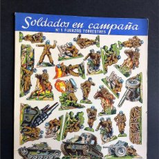 Coleccionismo Recortables: SOLDADOS EN CAMPAÑA / Nº 1 - FUERZAS TERRESTRES / CARPETA RECORTABLES / ED. ROMA 1959 / SIN USAR /