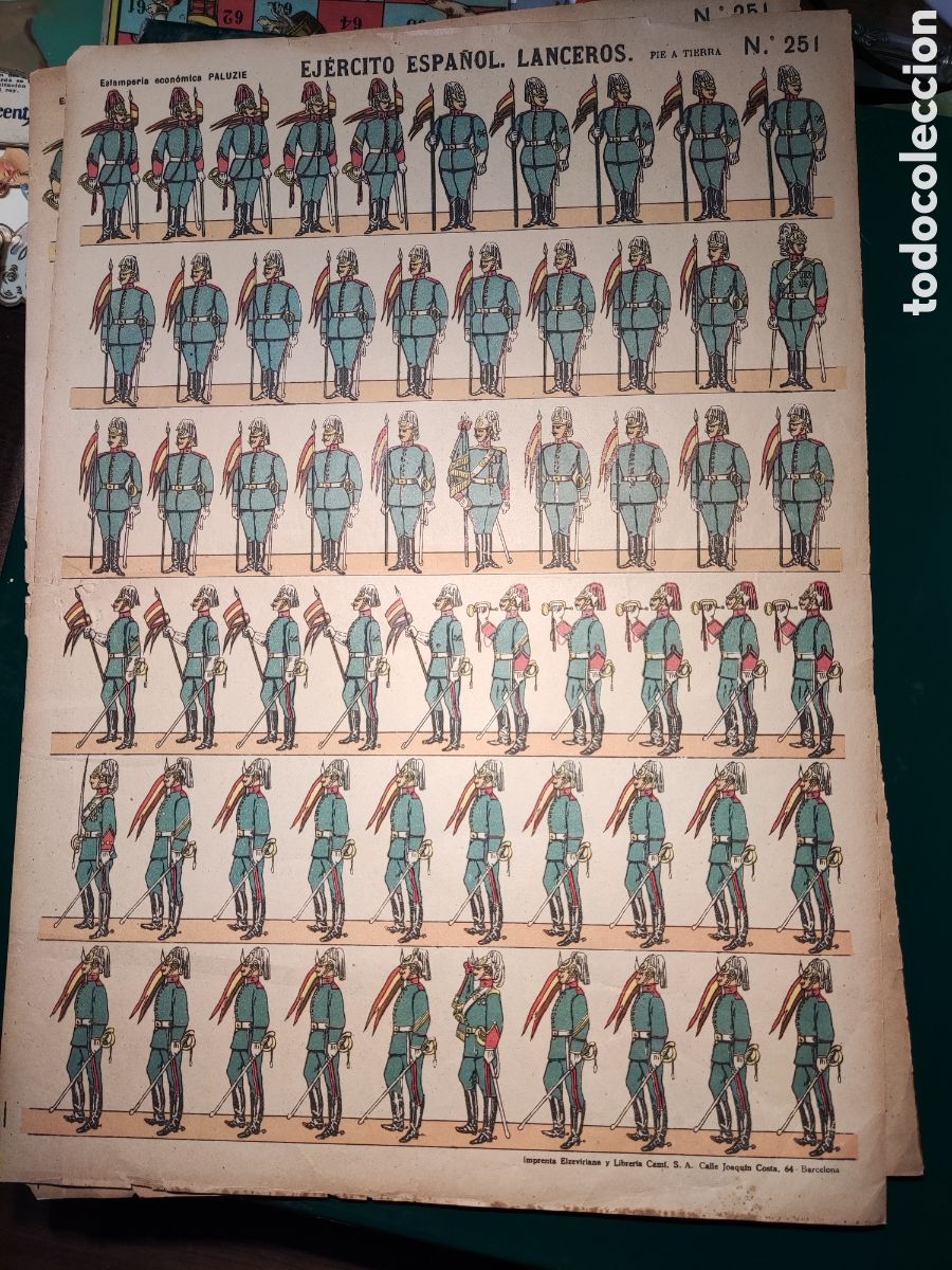 Coleccionismo recortables: Ejercito espa&ntilde;ol. Lanceros - Foto 1