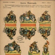 Coleccionismo Recortables: RECORTABLES EDICIONES LA TIJERA - SECCION MOTORIZADA SERIE 5 NÚM. 2 - AÑOS 40