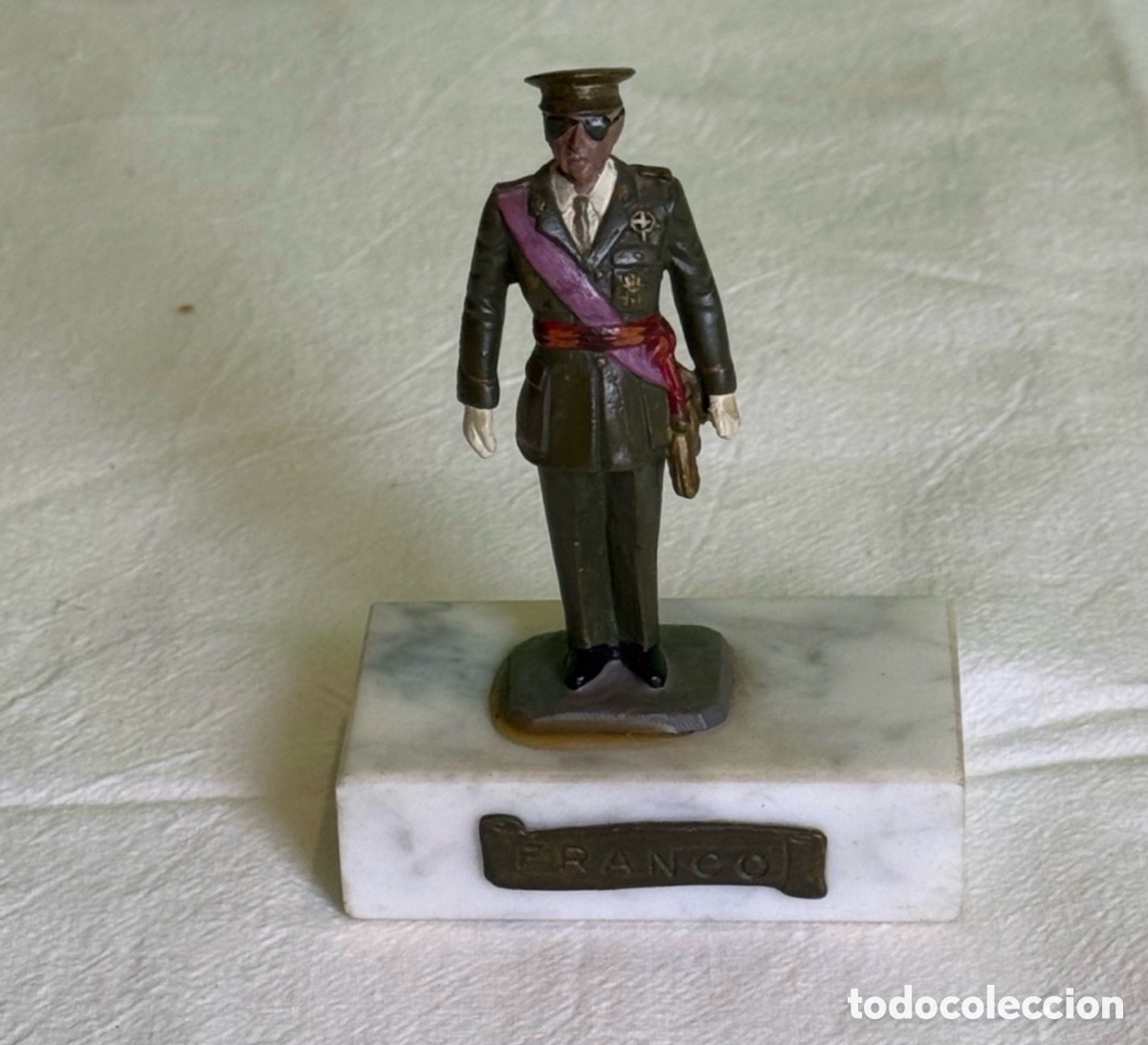 Collectionnisme Images &agrave; D&eacute;couper: Figura 10 cm Franco con traje militar plomo pintado a&ntilde;os 50/60.
