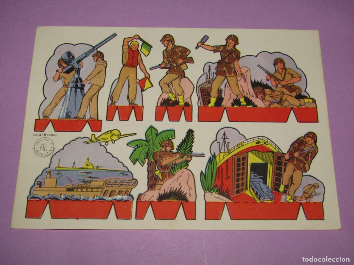 Coleccionismo Recortables: Antigua Lamina Recortable COMANDOS de Recortes ROSITA - A&ntilde;os 1950s