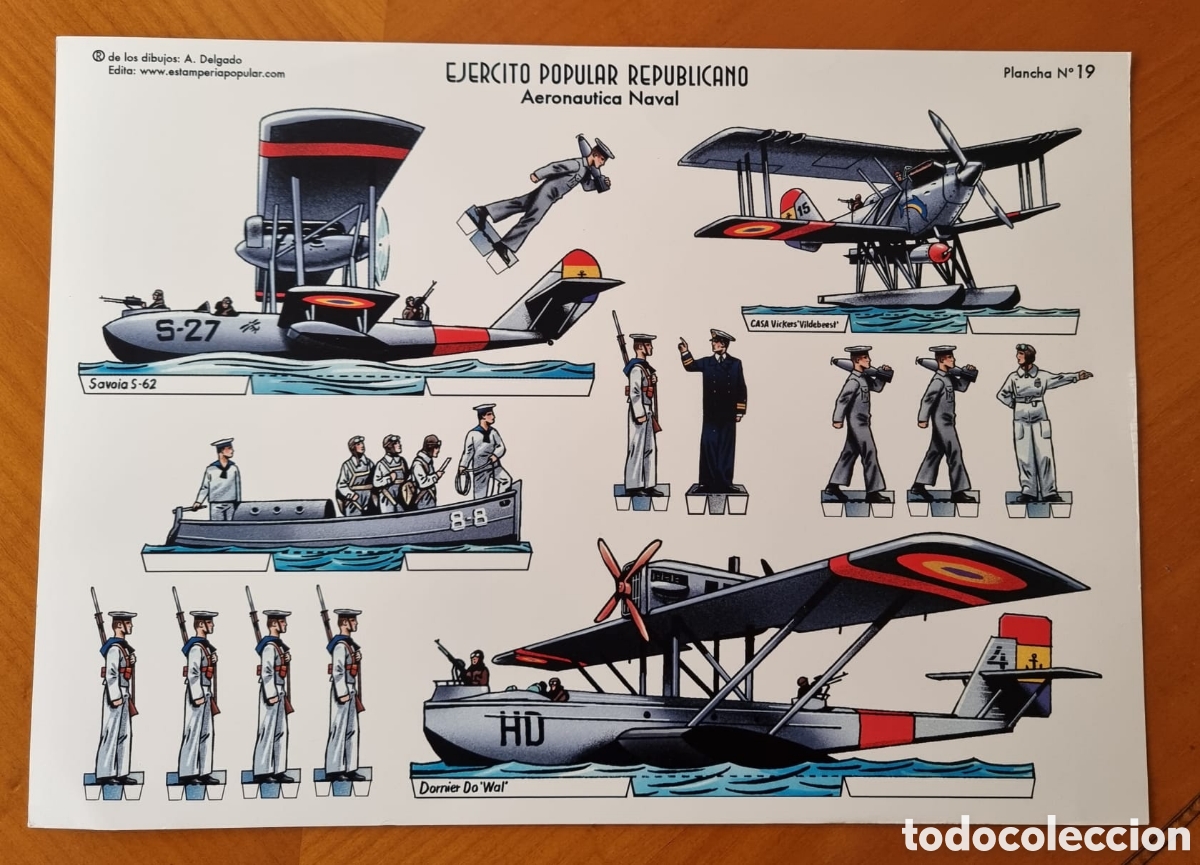 Coleccionismo Recortables: Recortable Guerra Civil Ej&eacute;rcito Popular Republicano original buen estado