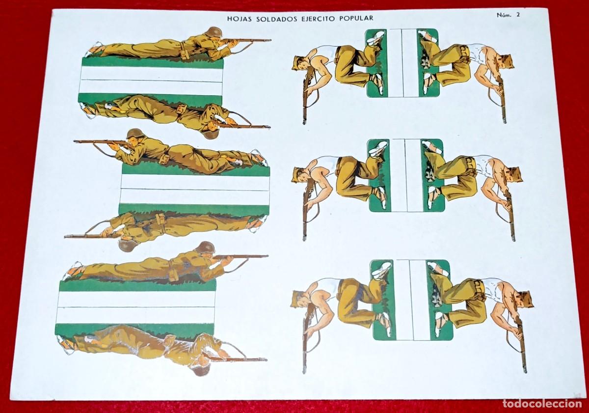 Coleccionismo Recortables: Guerra Civil 1936 - 1939 - Original - Hoja Soldados del Ejercito Popular - N&uacute;m. 2