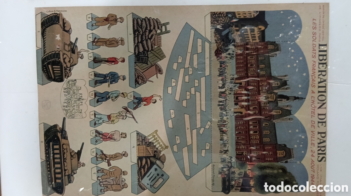 Coleccionismo Recortables: CUADRO LIBERATION PARIS RECORTABLES