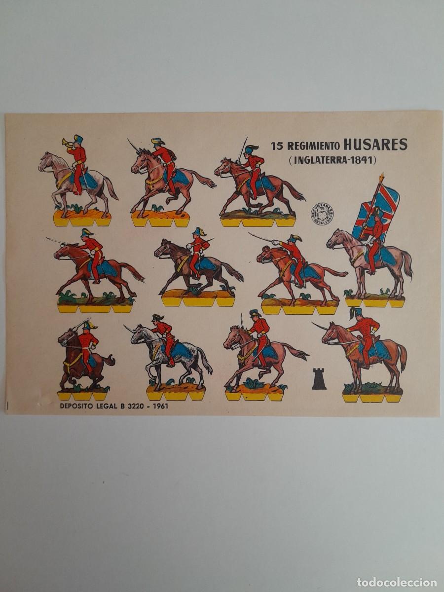 Coleccionismo recortables: RECORTABLES EDITORIAL BRUGUERA - 15 REGIMIENTO H&Uacute;SARES INGLATERRA 1841