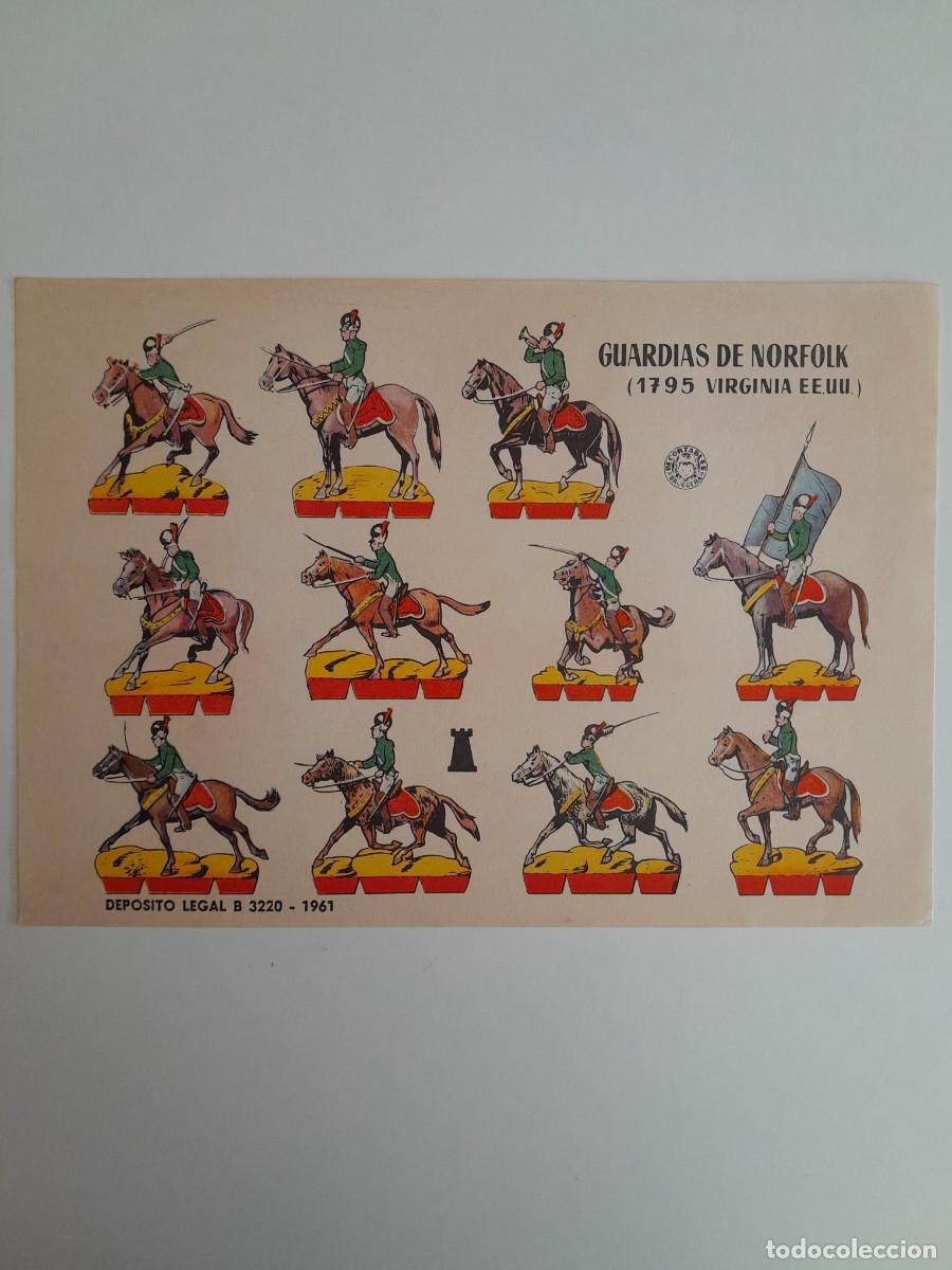 Coleccionismo recortables: RECORTABLES EDITORIAL BRUGUERA - GUARDIAS DE NORFOLK 1795 VIRGINIA EE.UU