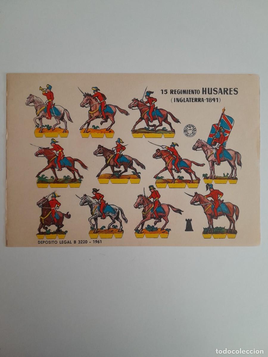 Coleccionismo recortables: RECORTABLES EDITORIAL BRUGUERA - 15 REGIMIENTO H&Uacute;SARES INGLATERRA 1841