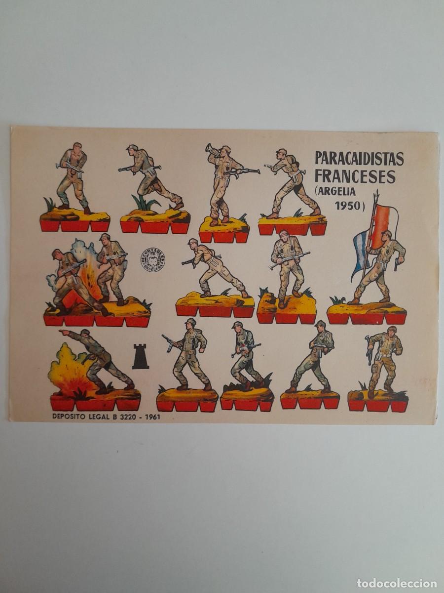 Coleccionismo recortables: RECORTABLES EDITORIAL BRUGUERA - PARACAIDISTAS FRANCESES ARGELIA 1950