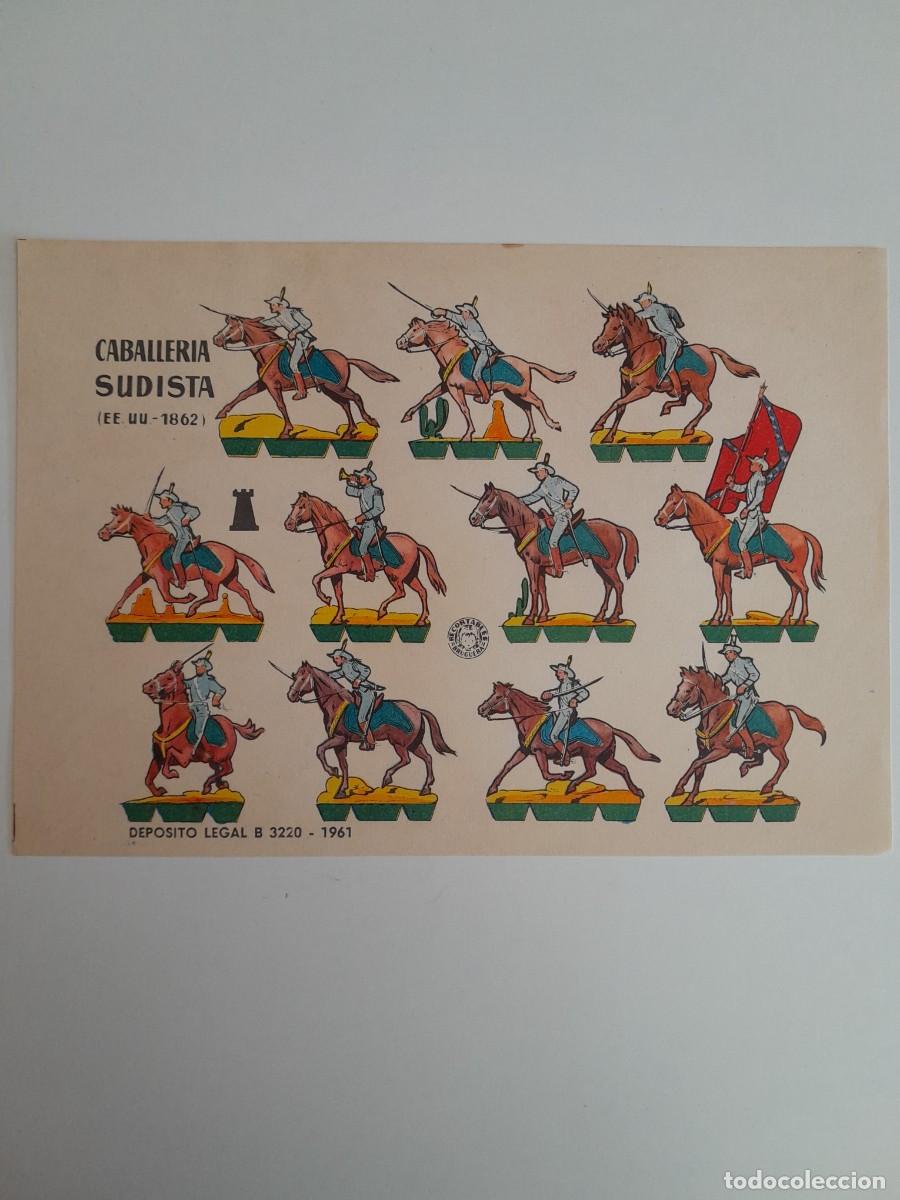 Coleccionismo recortables: RECORTABLES EDITORIAL BRUGUERA - CABALLERIA SUDISTA EE. UU 1862