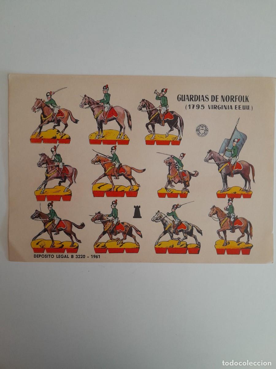 Coleccionismo recortables: RECORTABLES EDITORIAL BRUGUERA - GUARDIAS DE NORFOLK 1795 VIRGINIA EE.UU