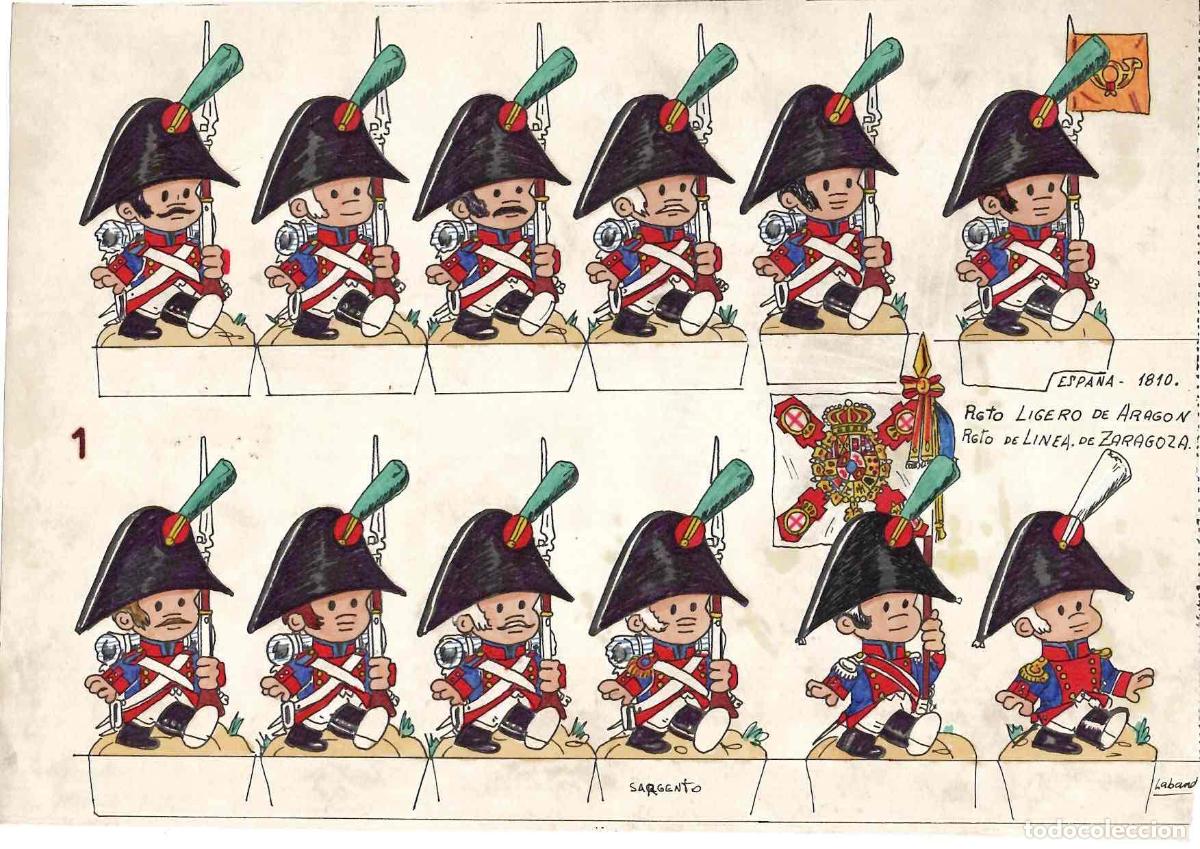 Coleccionismo recortables: DIBUJO ORIGINAL UTILIZADO PARA ILUSTRACION DE RECORTABLE RETO LIGERO ARAGON Y LINEA DE ZARAGOZA