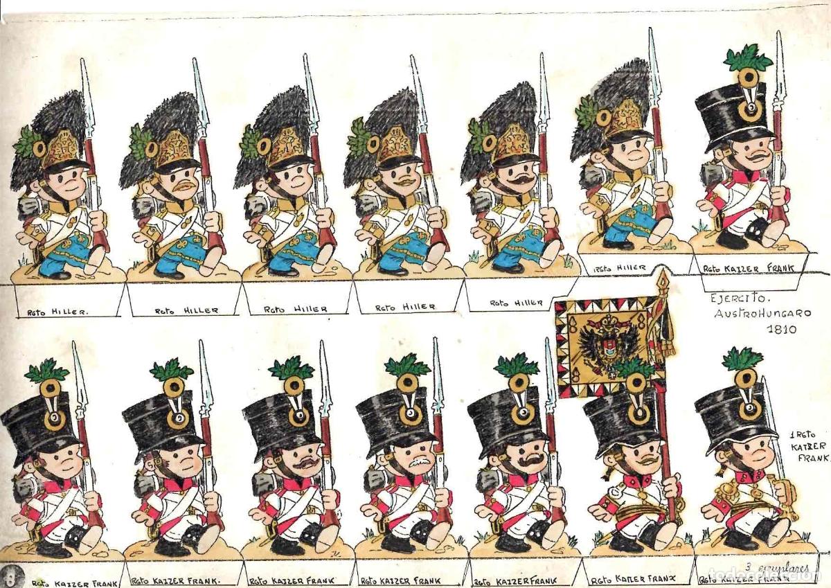 Coleccionismo recortables: ILUSTRACION RECORTABLE EJERCITO AUSTRO-HUNGARO 1810. A&Ntilde;OS 60