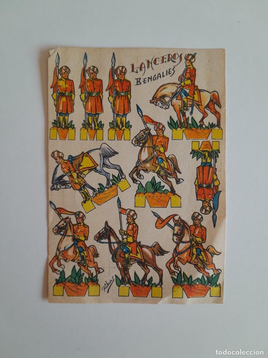 Coleccionismo recortables: RECORTABLES RIBAS - LANCEROS BENGAL&Iacute;ES