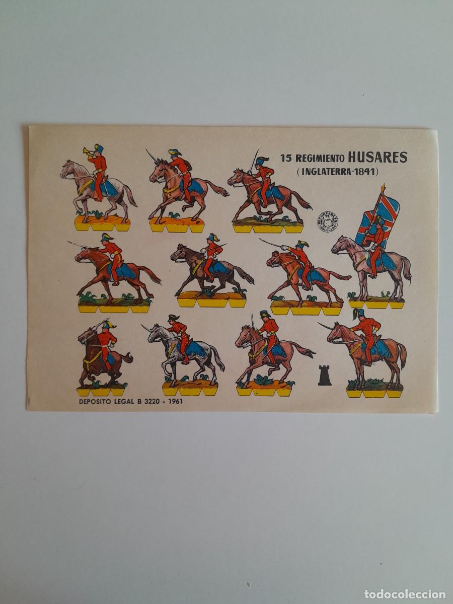 Coleccionismo recortables: RECORTABLES EDITORIAL BRUGUERA - 15 REGIMIENTO DE H&Uacute;SARES (INGLATERRA, 1841)
