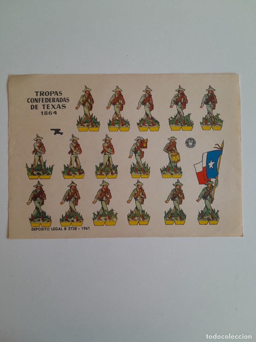 Coleccionismo recortables: RECORTABLES EDITORIAL BRUGUERA - TROPAS CONFEDERADAS DE TEXAS 1864