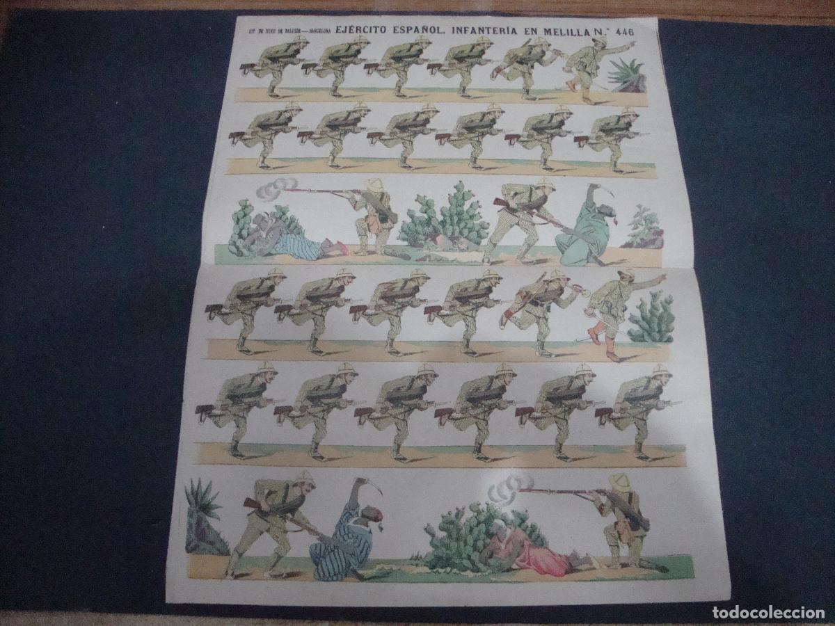 Coleccionismo recortables: RECORTABLE PALUZIE EJERCITO ESPA&Ntilde;OL INFANTERIA EN MELILLA N&ordm; 446