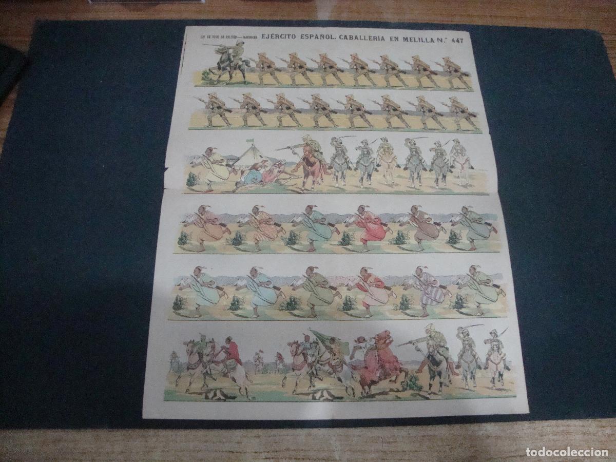 Coleccionismo recortables: RECORTABLE PALUZIE EJERCITO ESPA&Ntilde;OL INFANTERIA EN MELILLA N&ordm; 447