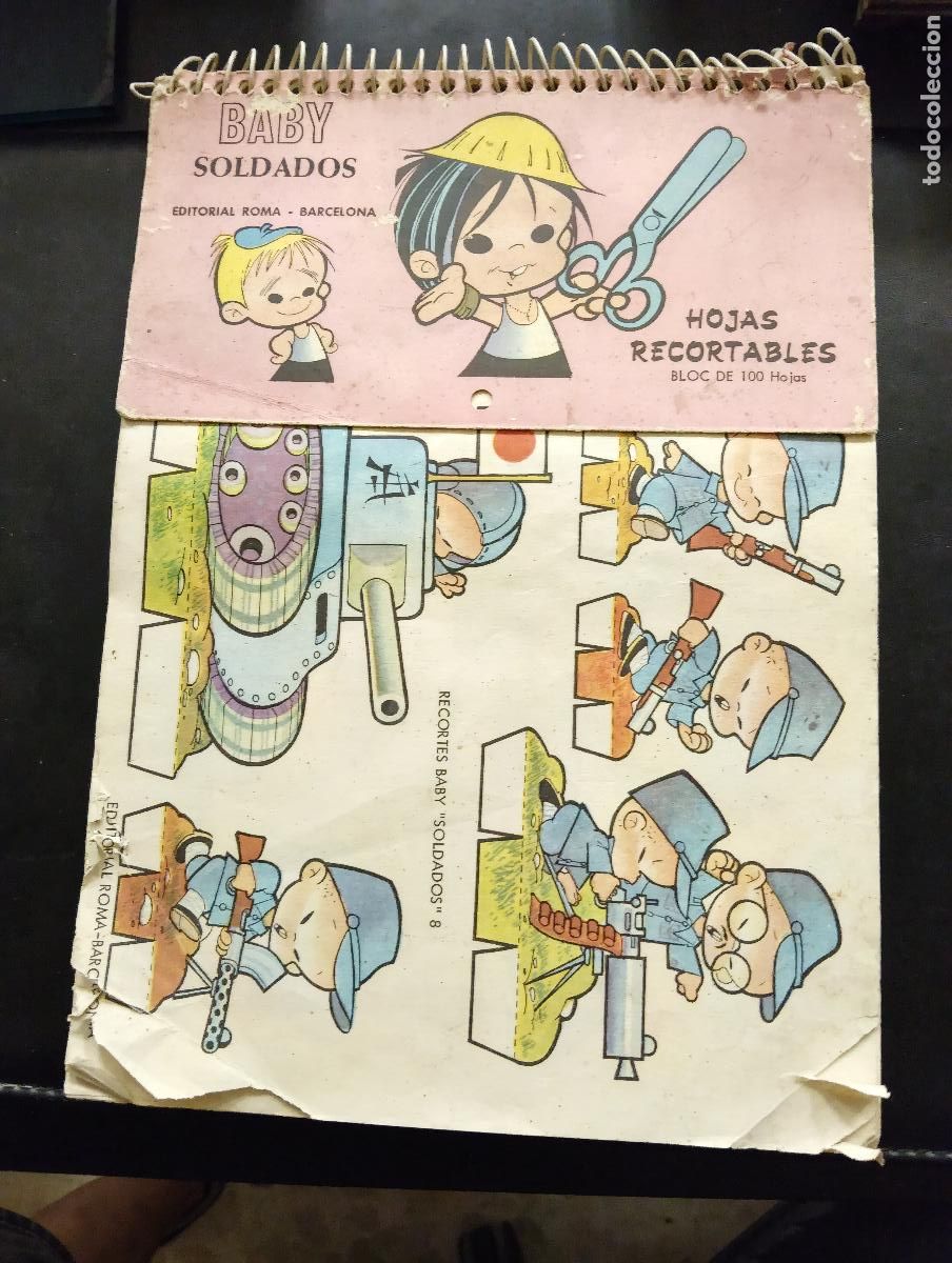 Coleccionismo recortables: BLOC DE 70 LAMINAS DE SOLDADOS RECORTABLES - II GUERRA MUNDIAL - BABY EDITORIAL ROMA BARCELONA