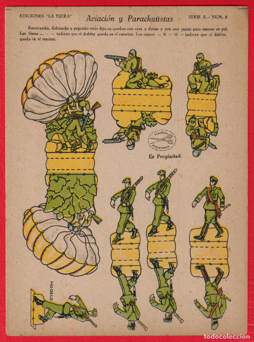 Coleccionismo recortables: Aviaci&oacute;n y Parachutistas Paracaidistas - Ediciones La Tijera - Serie 5 Num. 8