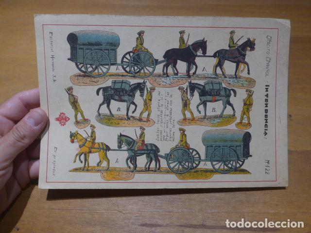 Coleccionismo recortables: Antiguo recortable del Ejercito Espa&ntilde;ol de Intendencia, original de Editorial Hernando SA, n&ordm; 122
