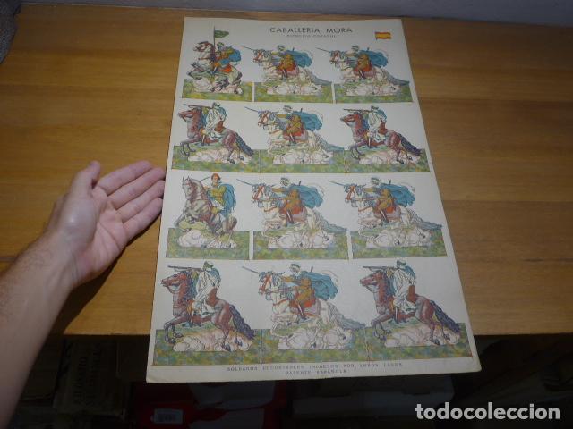 Coleccionismo recortables: Antiguo gran recortable a doble cara de Caballeria mora n&ordm;2, Editorial Nacional, original