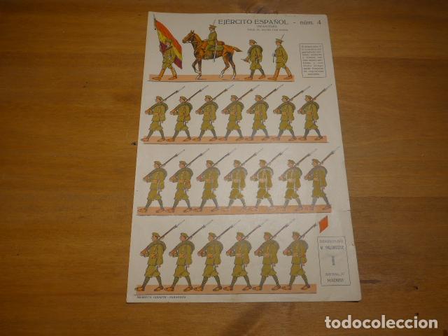 Coleccionismo recortables: Antiguo recortable del Ejercito Espa&ntilde;ol de Infanteria republicanizada, n&ordm;4, Palomeque.