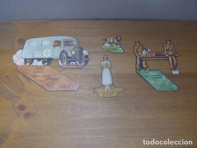 Coleccionismo recortables: Lote de 4 antiguos recortables del Ejercito popular republicano de Sanidad Militar, Guerra civil
