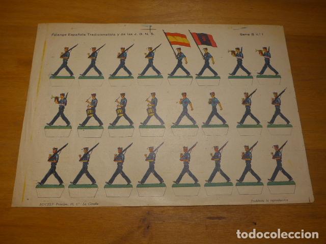 Coleccionismo recortables: Antiguo recortable de la Falange de guerra civil, original y raro.