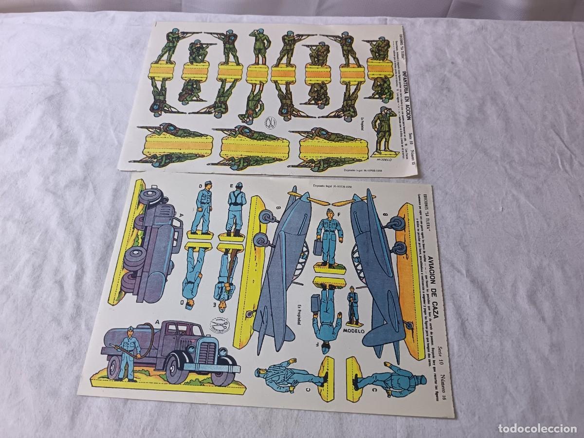 Coleccionismo recortables: Conjunto de Antiguos Recortables, La Tijera, serie 10, de soldados, 1958