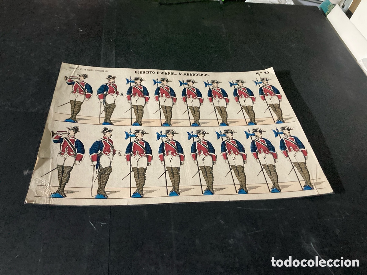Coleccionismo recortables: Recortable Paluzie ejercito espa&ntilde;ol Alabarderos