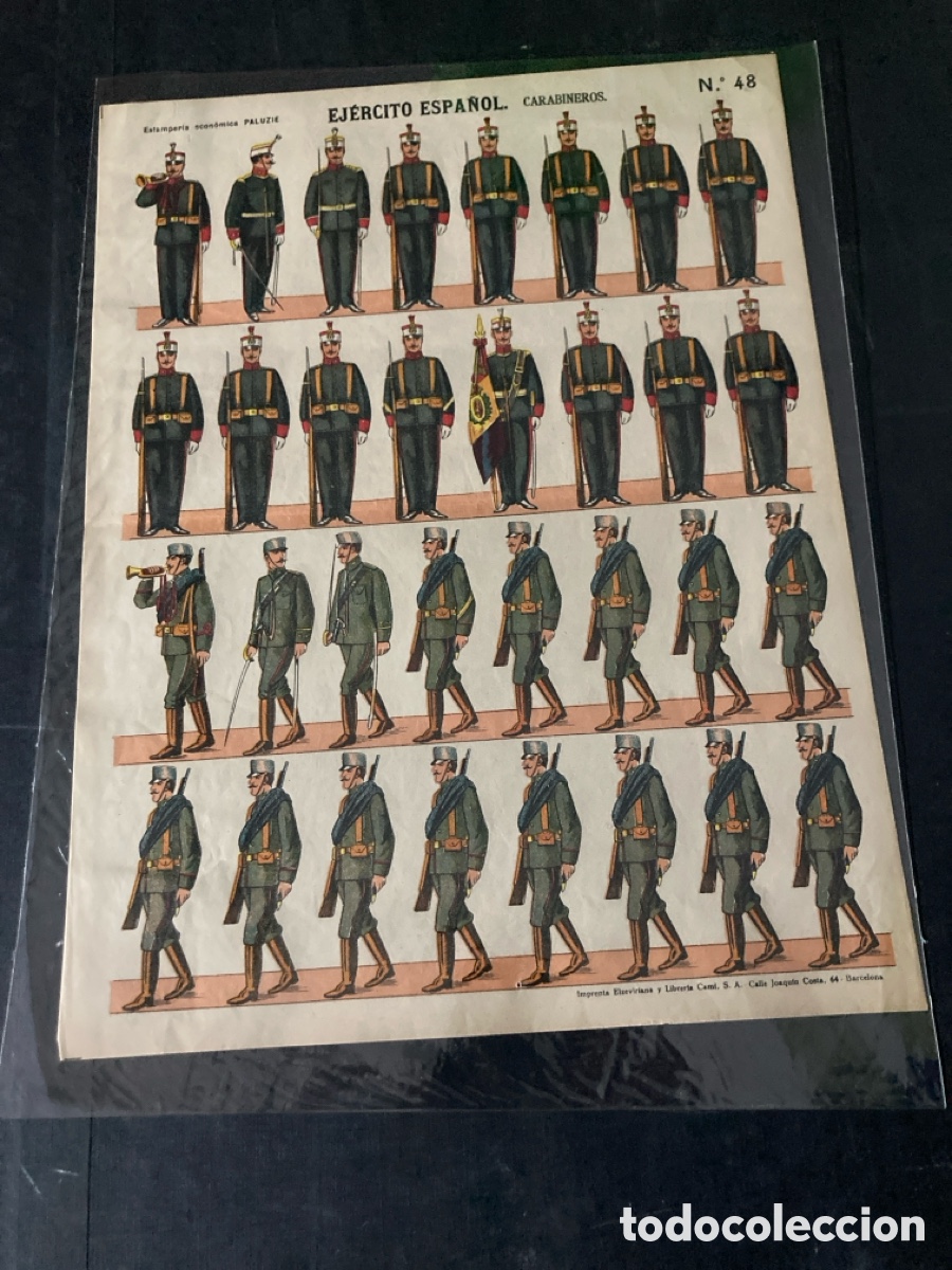 Coleccionismo recortables: Recortable Paluzie Carabineros